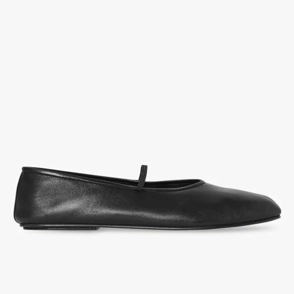 The Row Black Leather Ballet Flat - Size IT 39 - Picture 3 of 6